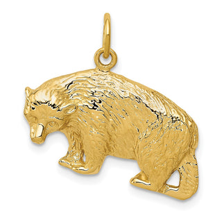 14k Yellow Gold Bear Charm
