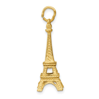 14k Yellow Gold 3D Eiffel Tower Charm A1175