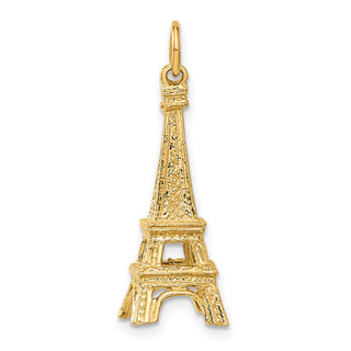14k Yellow Gold 3D Eiffel Tower Charm A1175