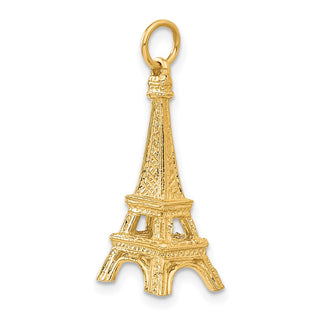 14k Yellow Gold 3D Eiffel Tower Charm A1175
