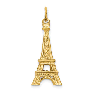 14k Yellow Gold 3D Eiffel Tower Charm A1175