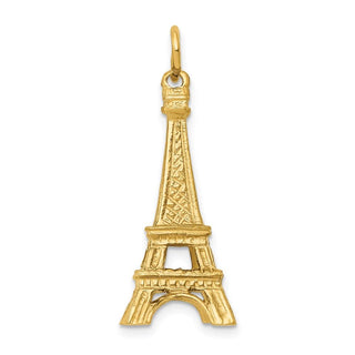 14k Yellow Gold 3D Eiffel Tower Charm A1175