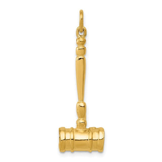 14k Yellow Gold 3-D Gavel Charm A1176
