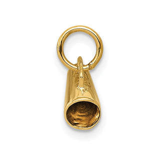 14k Yellow Gold 3D Megaphone Charm
