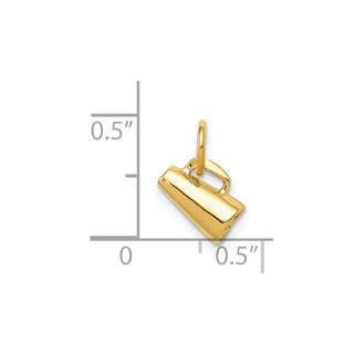 14k Yellow Gold 3D Megaphone Charm