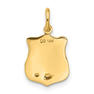 14k Yellow Gold Police Badge Charm