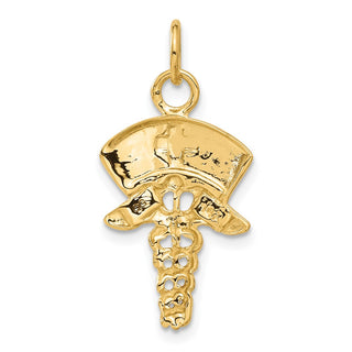 14k Yellow Gold Nurse Symbol Charm