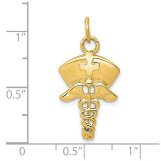 14k Yellow Gold Nurse Symbol Charm