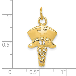 14k Yellow Gold Nurse Symbol Charm