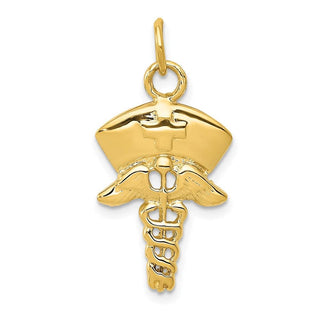14k Yellow Gold Nurse Symbol Charm