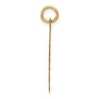 14k Yellow Gold  WRESTLING Scalloped Edge Disc Charm