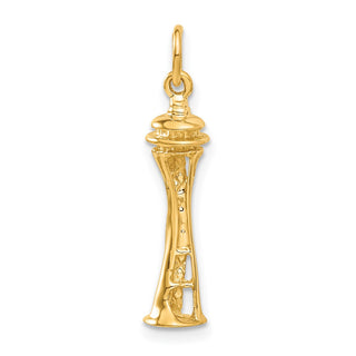 14k Yellow Gold 3D Seattle Space Needle Charm