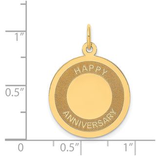 14k Yellow Gold Happy Anniversary Charm A1953