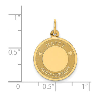 14k Yellow Gold Happy Anniversary Charm A1953/L