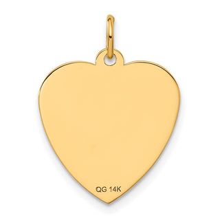 14k Yellow Gold Happy Birthday Heart Disc Charm