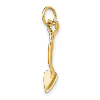 14k Yellow Gold 3-D Spade Charm