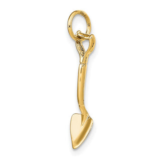 14k Yellow Gold 3-D Spade Charm