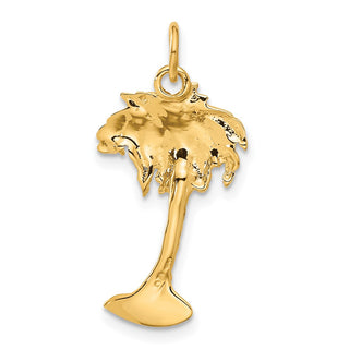 14k Yellow Gold Palm Tree Charm