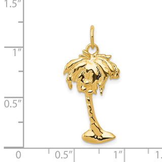 14k Yellow Gold Palm Tree Charm