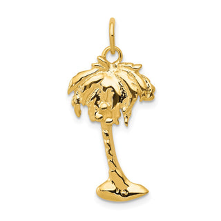 14k Yellow Gold Palm Tree Charm