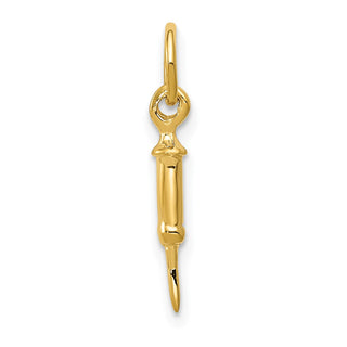 14k Yellow Gold Doctors Syringe Charm