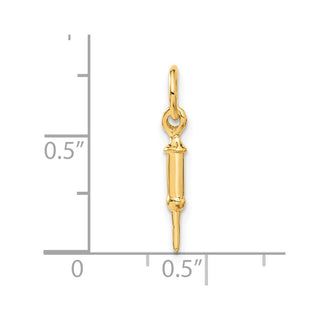14k Yellow Gold Doctors Syringe Charm
