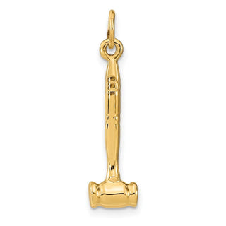 14k Yellow Gold 3-D Gavel Charm A4116