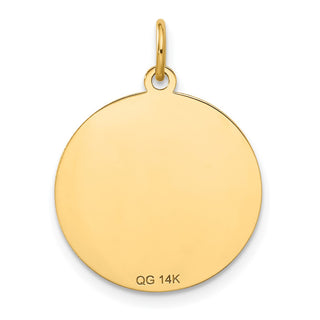 14k Yellow Gold Merry Christmas Disc Charm A4124/L
