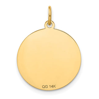 14k Yellow Gold Merry Christmas Disc Charm A4124/L