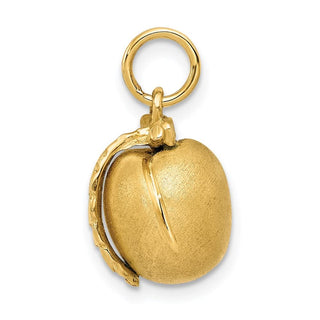 14k Yellow Gold Peach Charm