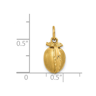 14k Yellow Gold Peach Charm