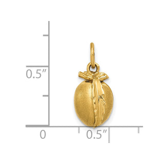 14k Yellow Gold Peach Charm