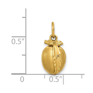 14k Yellow Gold Peach Charm