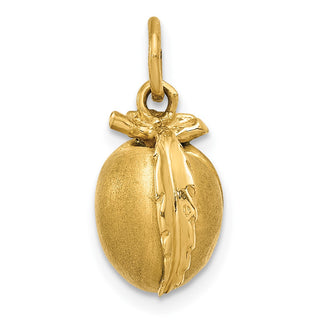 14k Yellow Gold Peach Charm