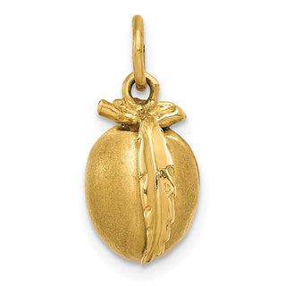 14k Yellow Gold Peach Charm
