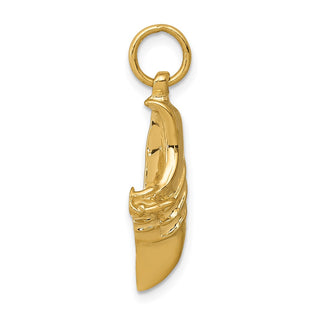 14k Yellow Gold Jogging Shoe Charm