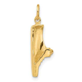 14k Yellow Gold Jogging Shoe Charm
