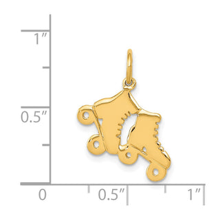 14k Yellow Gold Roller Skates Charm