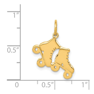 14k Yellow Gold Roller Skates Charm