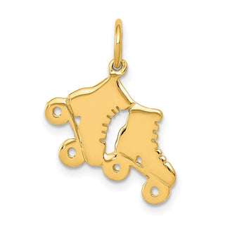 14k Yellow Gold Roller Skates Charm