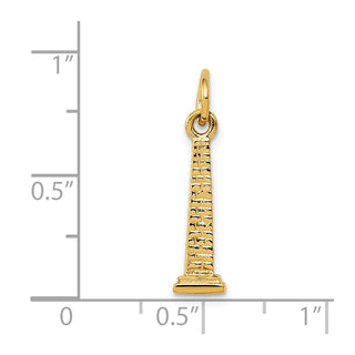 14k Yellow Gold 3D Washington Monument Charm