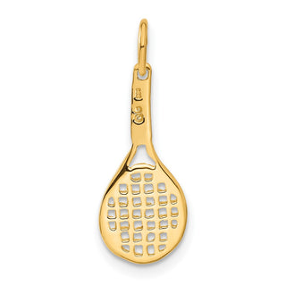 14k Yellow Gold Racquet Charm