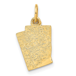 14k Yellow Gold Enameled Blackjack Playing Cards Charm