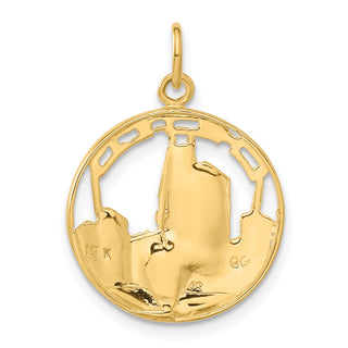 14k Yellow Gold Chicago Skyline Charm