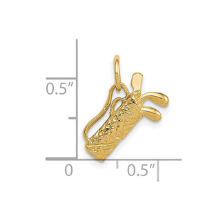 14k Yellow Gold 3-D Golf Bag Charm A7107