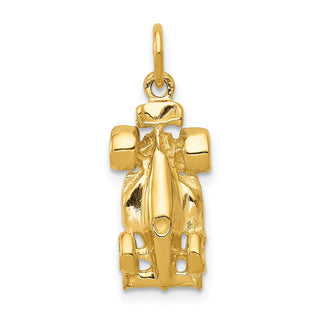 14k Yellow Gold 3-D Race Car Charm