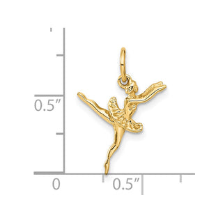 14k Yellow Gold 3D Ballerina Charm A9048