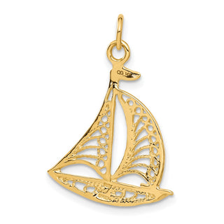 14k Yellow Gold Sailboat Charm A9086