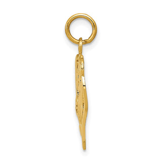 14k Yellow Gold #1 Mom Heart Charm