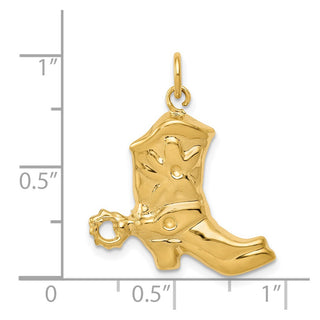 14k Yellow Gold Boot Charm